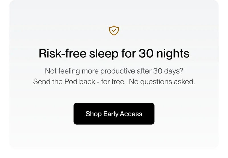 Risk-free sleep for 30 nights