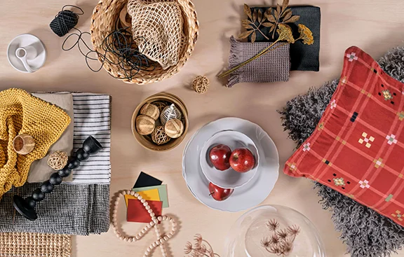 Top view of IKEA products