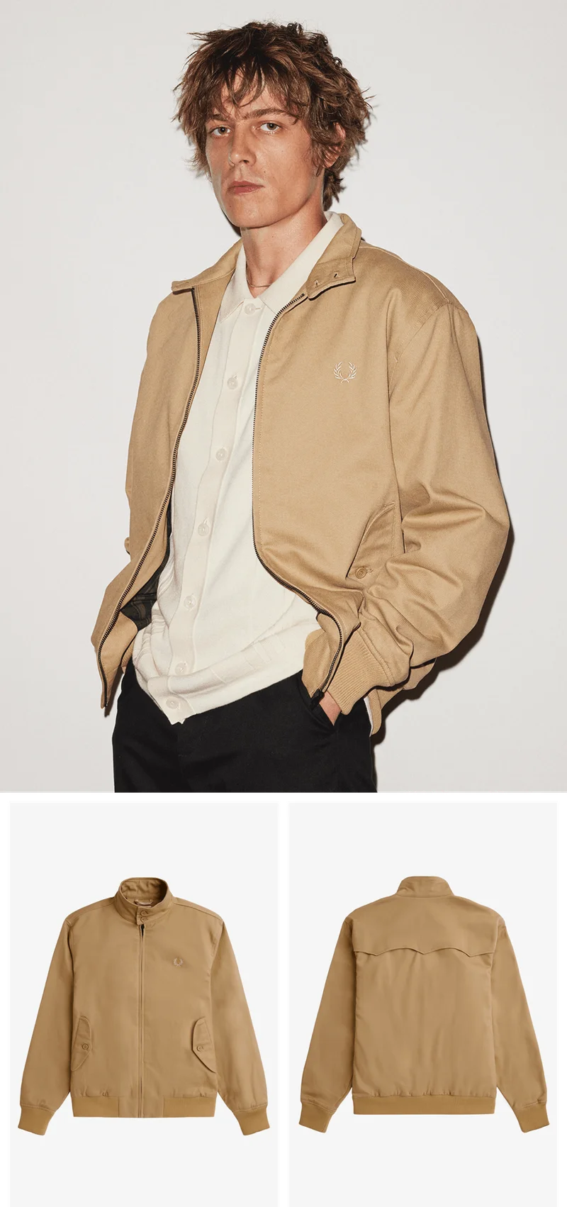 Smart Jackets - Beige Harrington Jacket