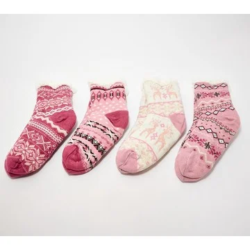 MUK LUKS Set of 4 Pair Shea Butter Infused Cabin Socks
