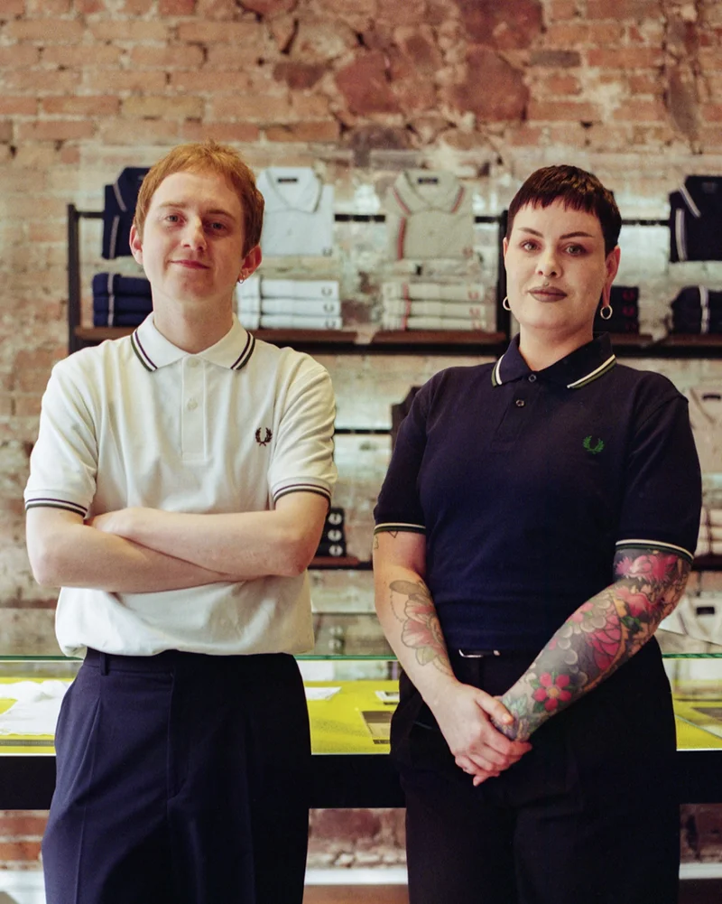 Fred Perry Bristol store staff wearing The Fred Perry Shirt