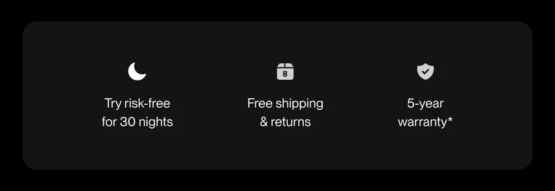 Try risk-free for 30 nights | Free shipping & returns | 5-year warranty