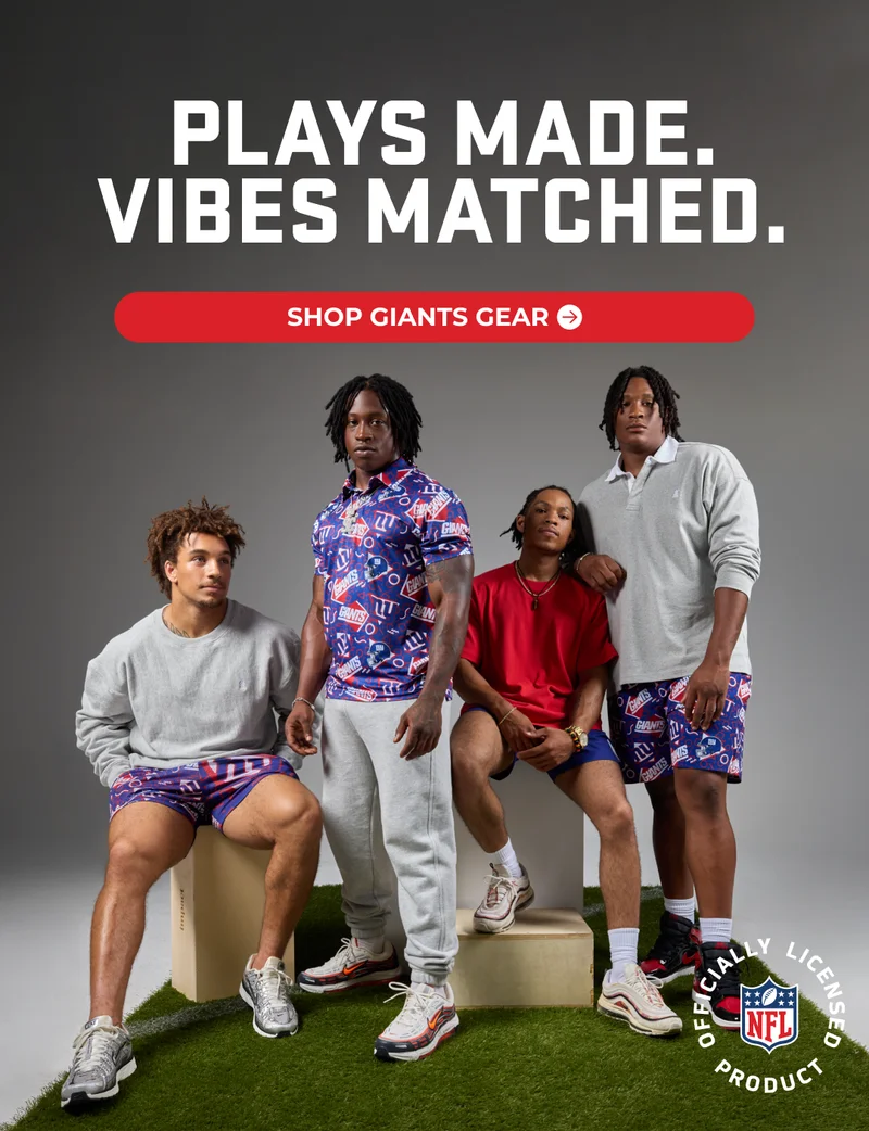 PLAYS MADE. VIBES MATCHED. Shop Giants Gear