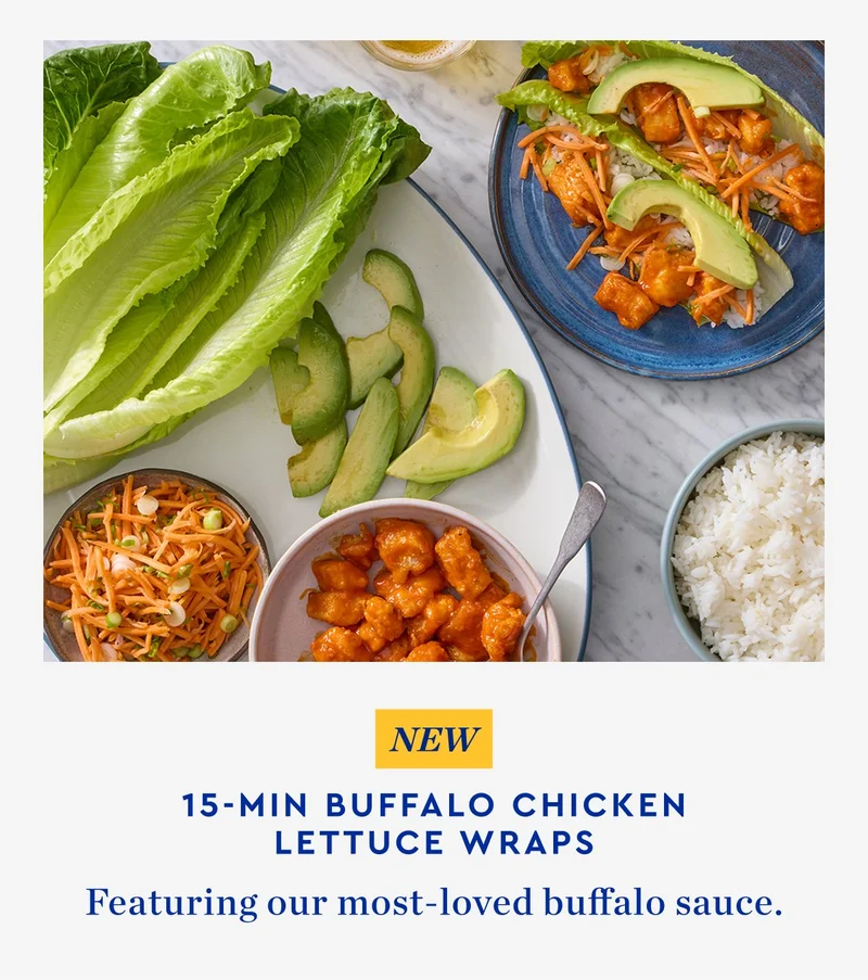 15 Min Buffalo Chicken Lettuce Wraps