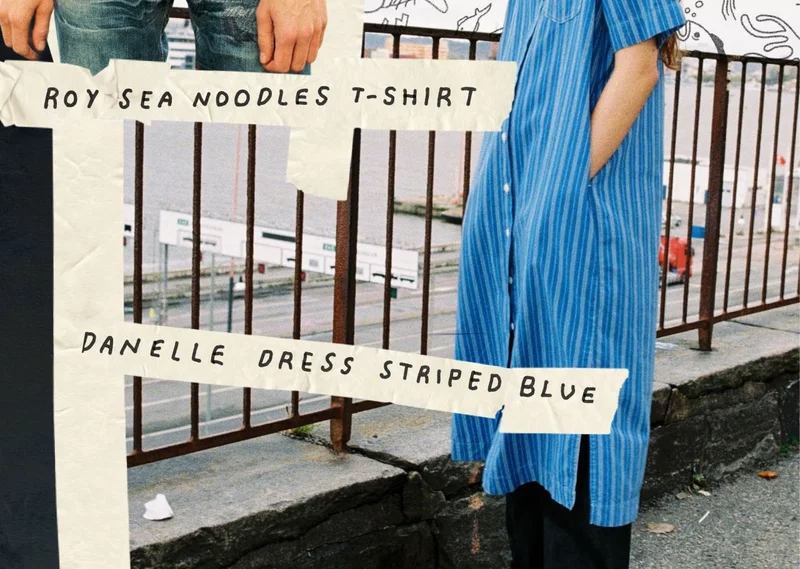Danielle Dress Striped Blue/Offwhite
