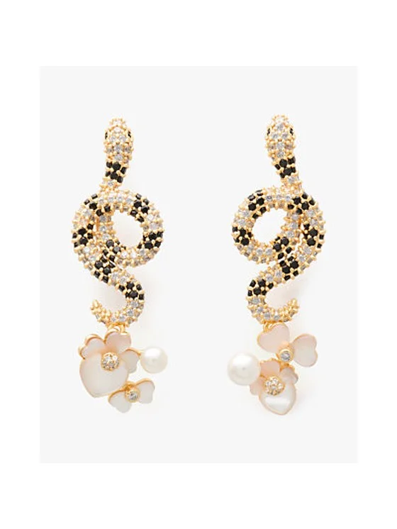 Shining Snake Statement Earrings