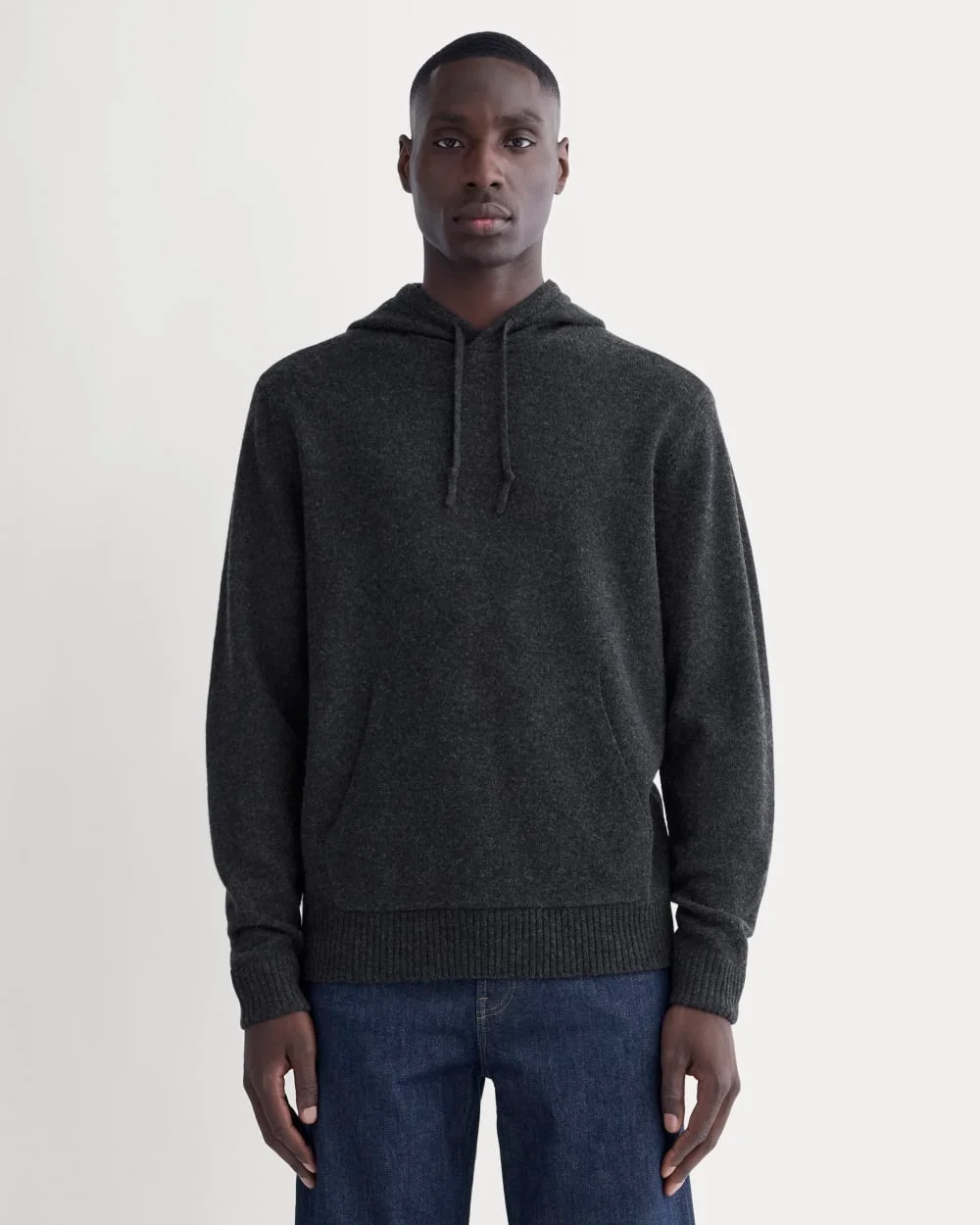 Image of The Felted Merino Hoodie | Charcoal