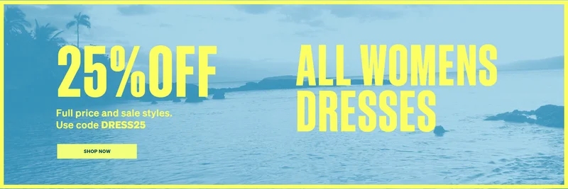 25% Off All Womens Dresses