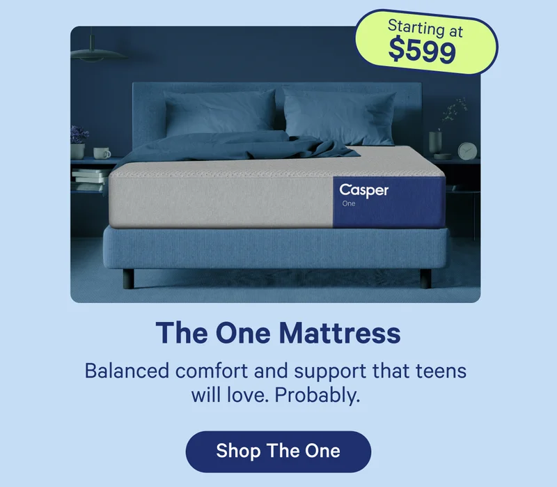 The One Mattress; Balanced comfort and support that teens will love. Probably.