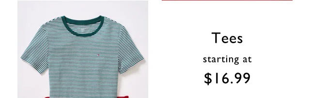 Tees starting at $16.99