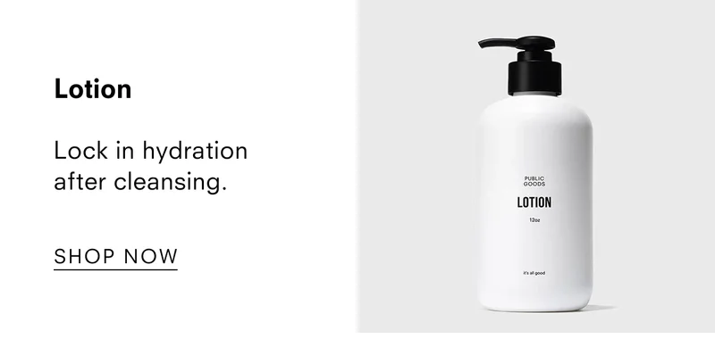 Lotion  lock in hydration after cleansing
