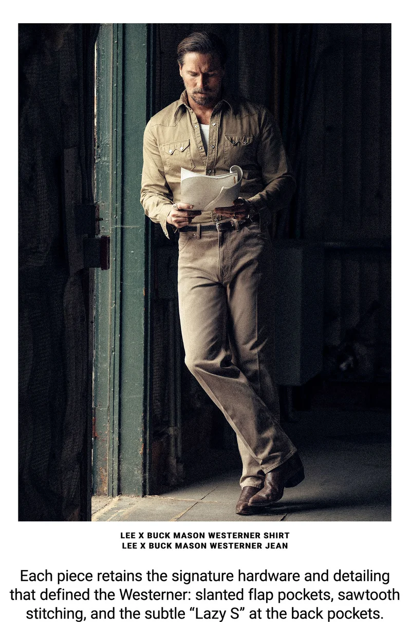 Lee X Buck Mason westerner jean