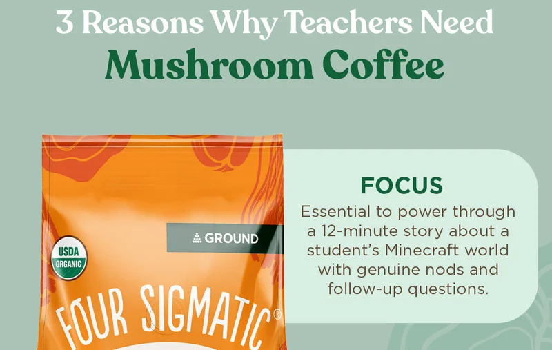 3 Reasons Why Teachers Need Mushroom Coffee