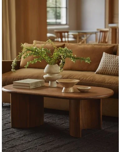 Gilda Coffee Table-Black / 51"W