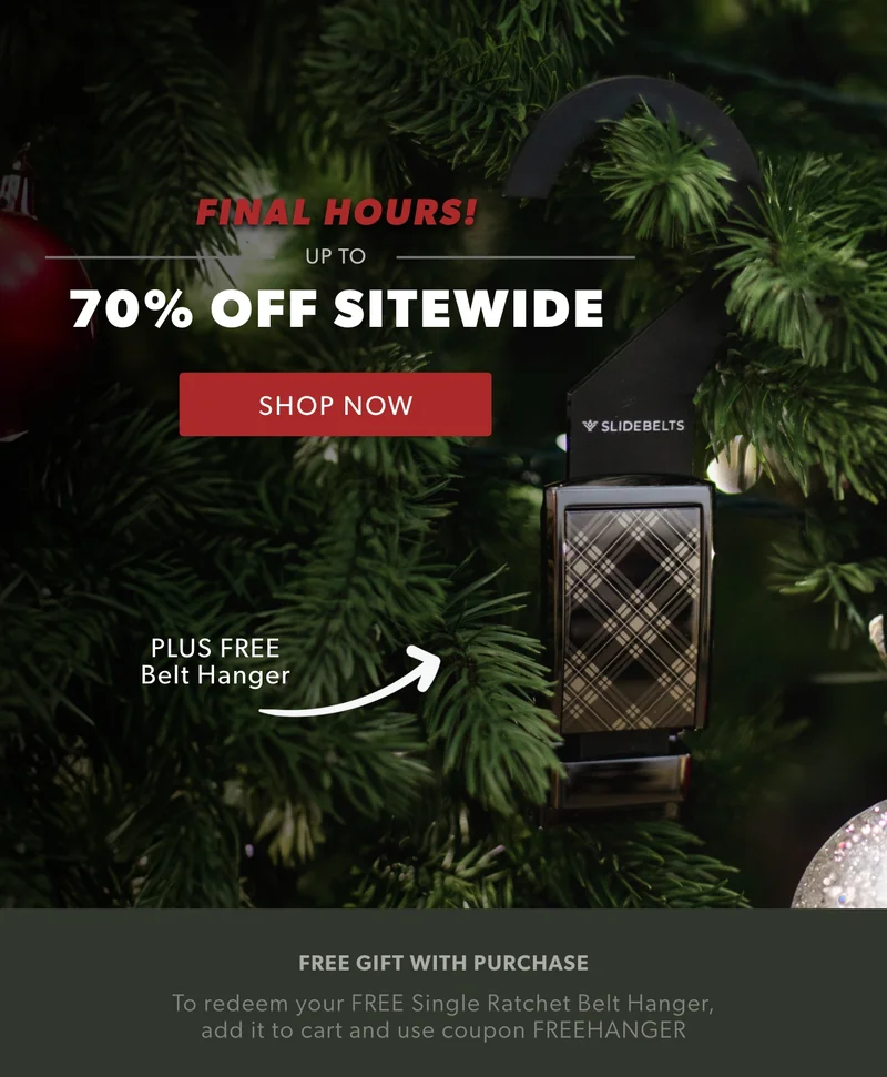 Score a great deal on gifts — plus get a free gift yourself. Up to 70% off sitewide + FREE Single Ratchet Belt Hanger.