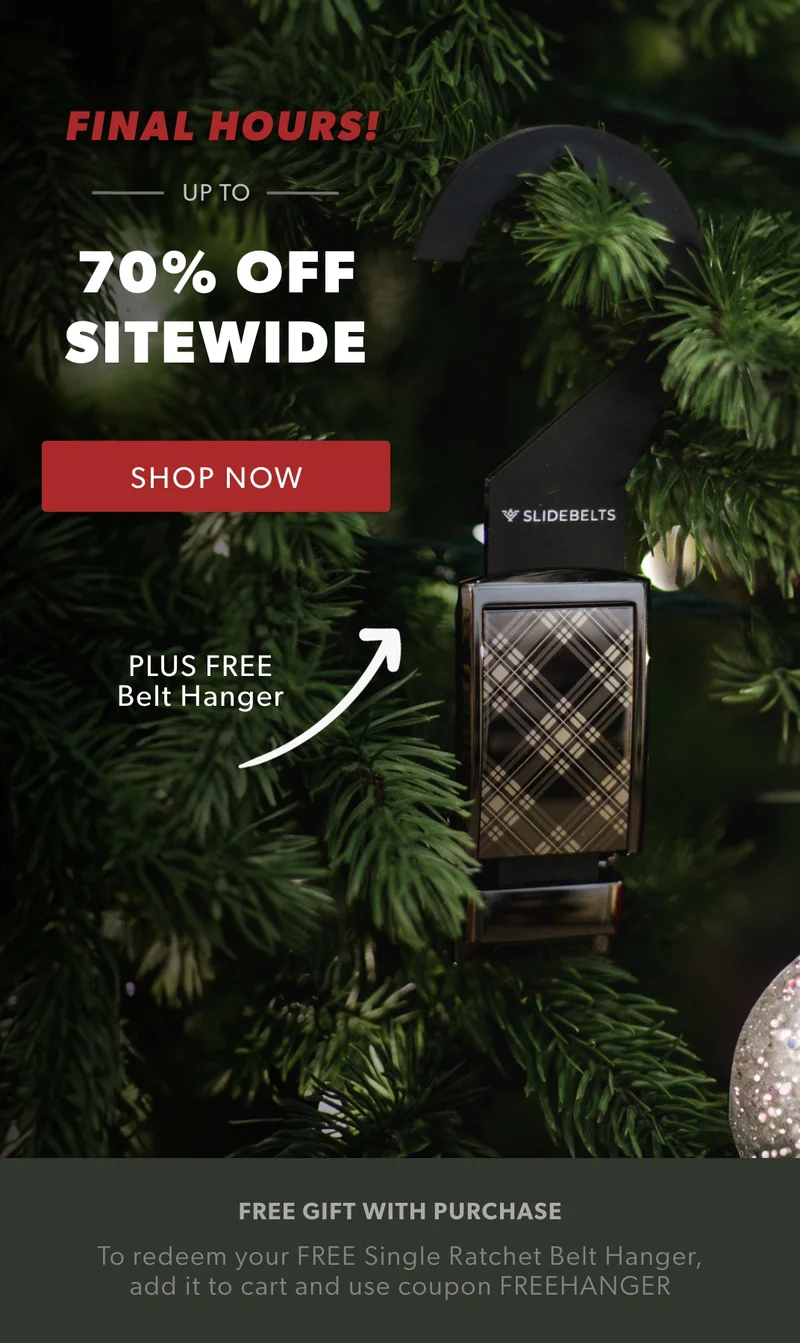 Score a great deal on gifts — plus get a free gift yourself. Up to 70% off sitewide + FREE Single Ratchet Belt Hanger.