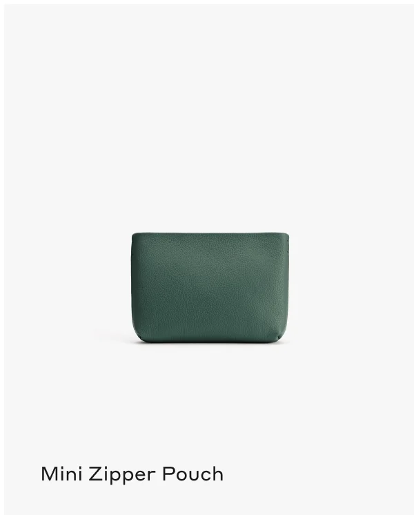 Mini Zipper Pouch Bottle Green