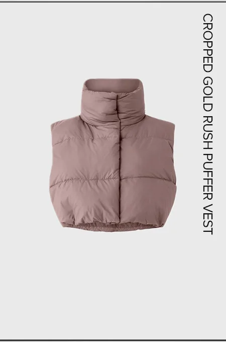 CROPPED GOLD RUSH PUFFER VEST