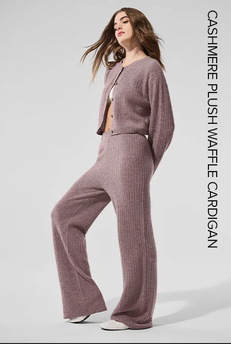 CASHMERE PLUS WAFFLE CARDIGAN