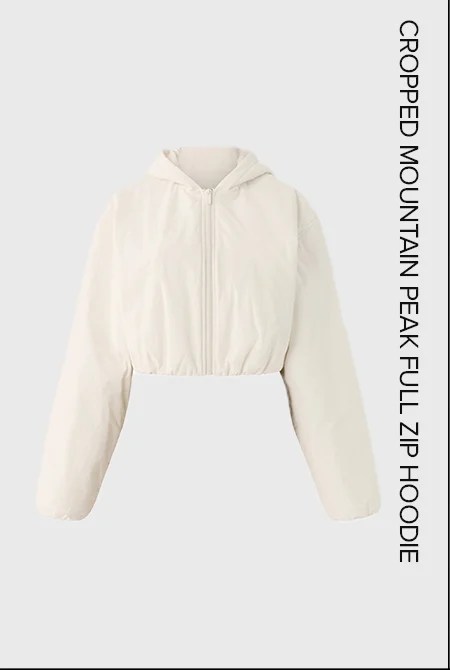 CROPPED MOUNTAIN PEAK FULL ZIP HOODIE