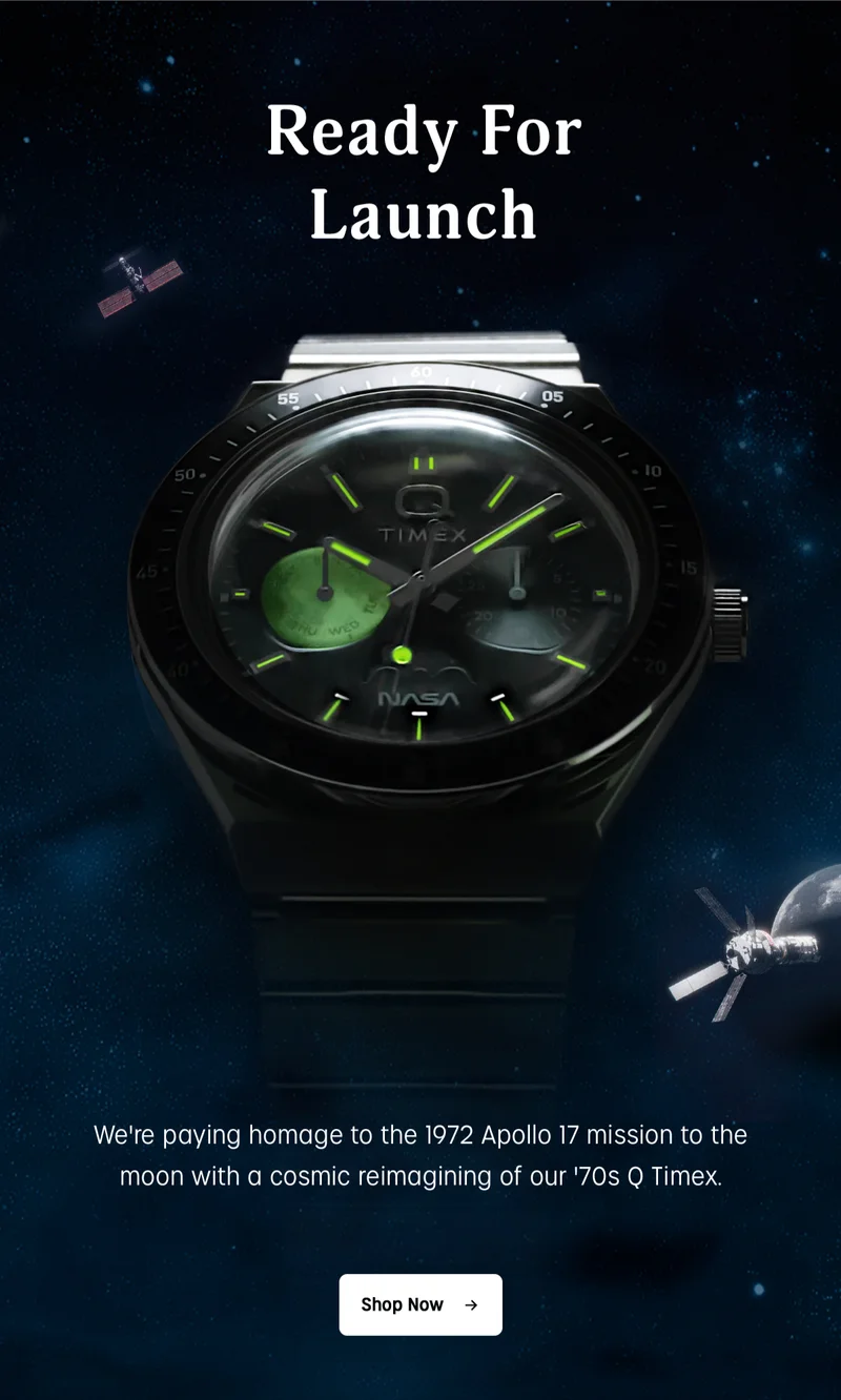 Shop Now (Q Timex NASA) - Timex