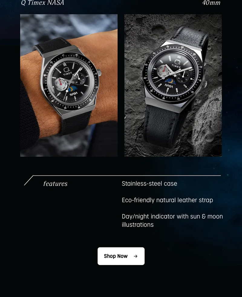 Shop Now (Q Timex NASA) - Timex