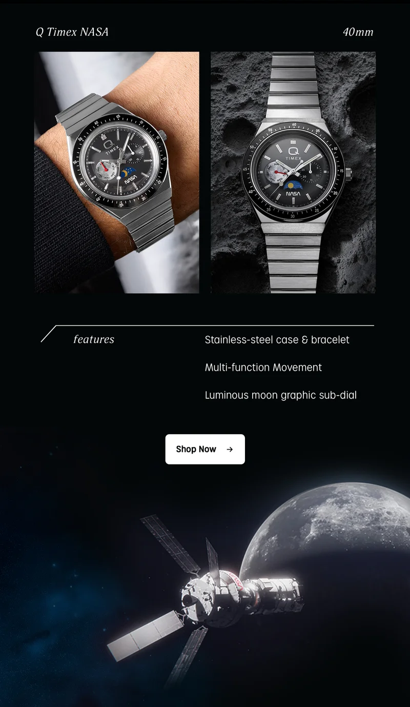 Shop Now (Q Timex NASA) - Timex