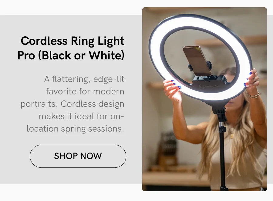 Cordless Ring Light Pro (Black or White)