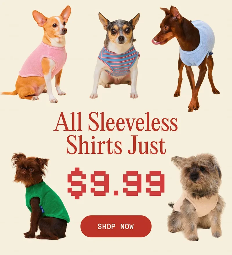 All Sleeveless Shirts Just $9.99
