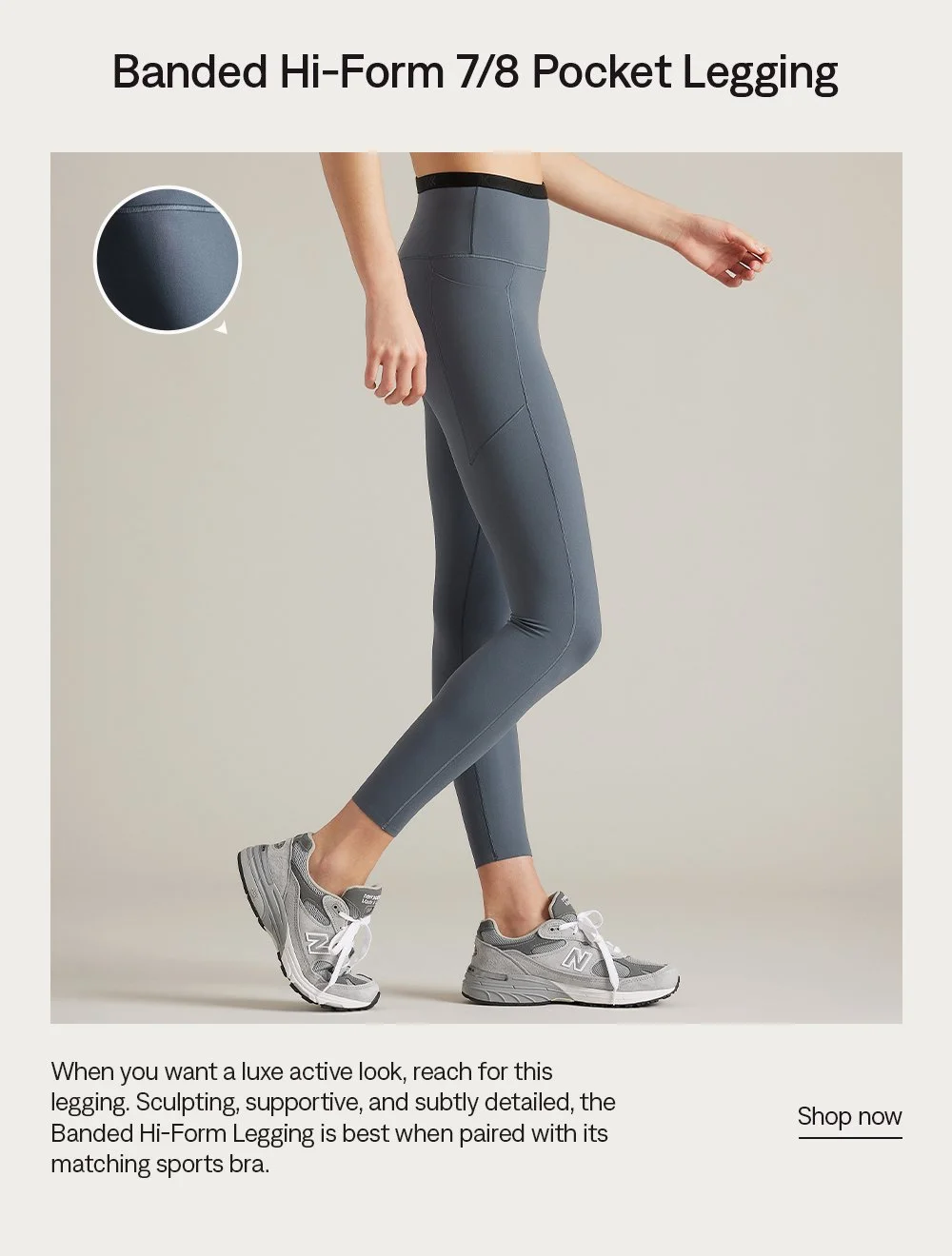 Banded Hi-Form 7/8 Pocket Legging