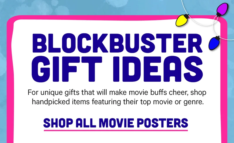 Blockbuster Gift Ideas! Shop handpicked items featuring their top movie or genre.