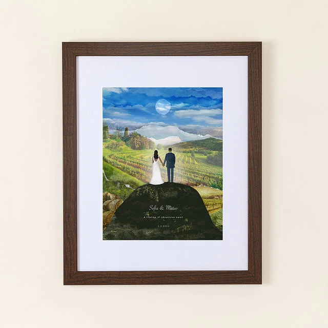 Custom Wedding Day Collage Art Print