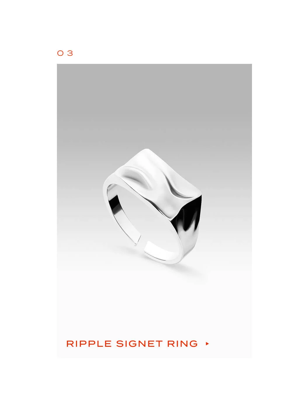 Ripple Signet Ring