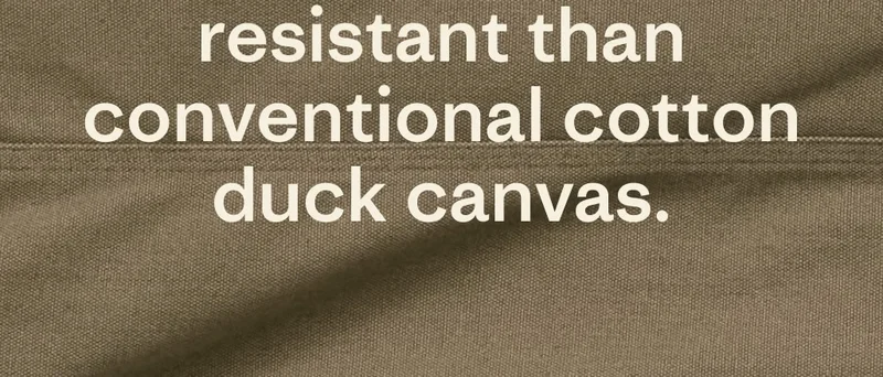 resistant than conventional cotton duck canvas.