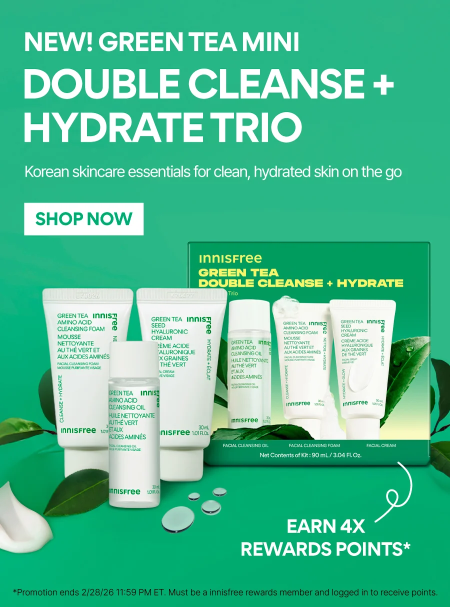 GREEN TEA MINI DOUBLE CLEANSE + HYDRATE TRIO