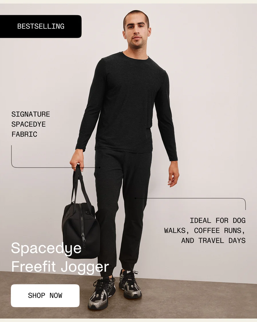 Spacedye Freefit Men's Zipper Pockets Jogger in Darkest Night