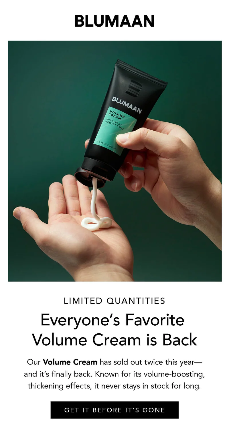 Volume Cream is Back in Stock