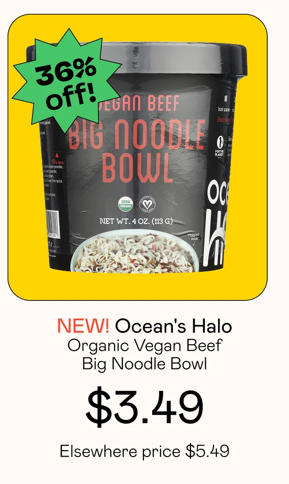 Organic Vegan Beef Big Noodle Bowl