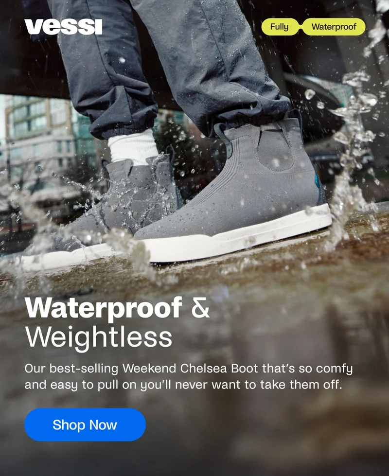 Fully Waterproof. Waterproof & Weightless. Our best-selling Weekend Chelsea Boot that’s so comfy and easy to pull on you’ll never want to take them off. Shop Now.