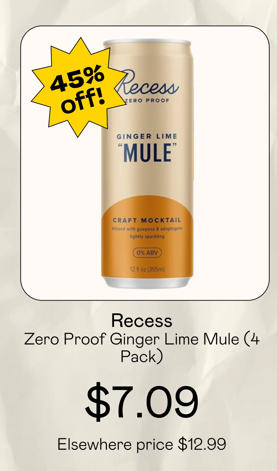 Zero Proof Ginger Lime Mule (4 Pack)
