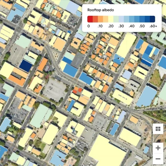 an overview of a city heatmap