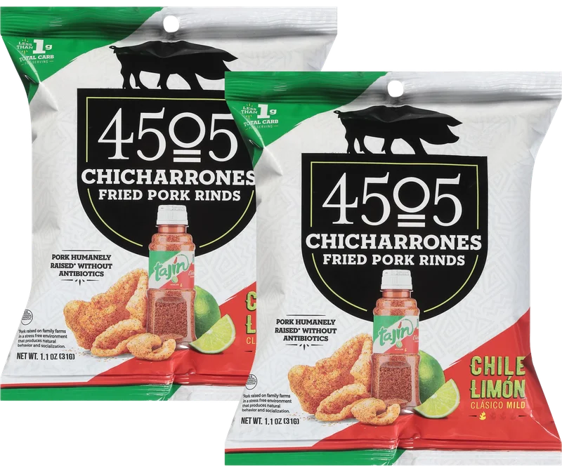 Image of 4505 Meats Tajin Lime Pork Rinds (2 Pack)