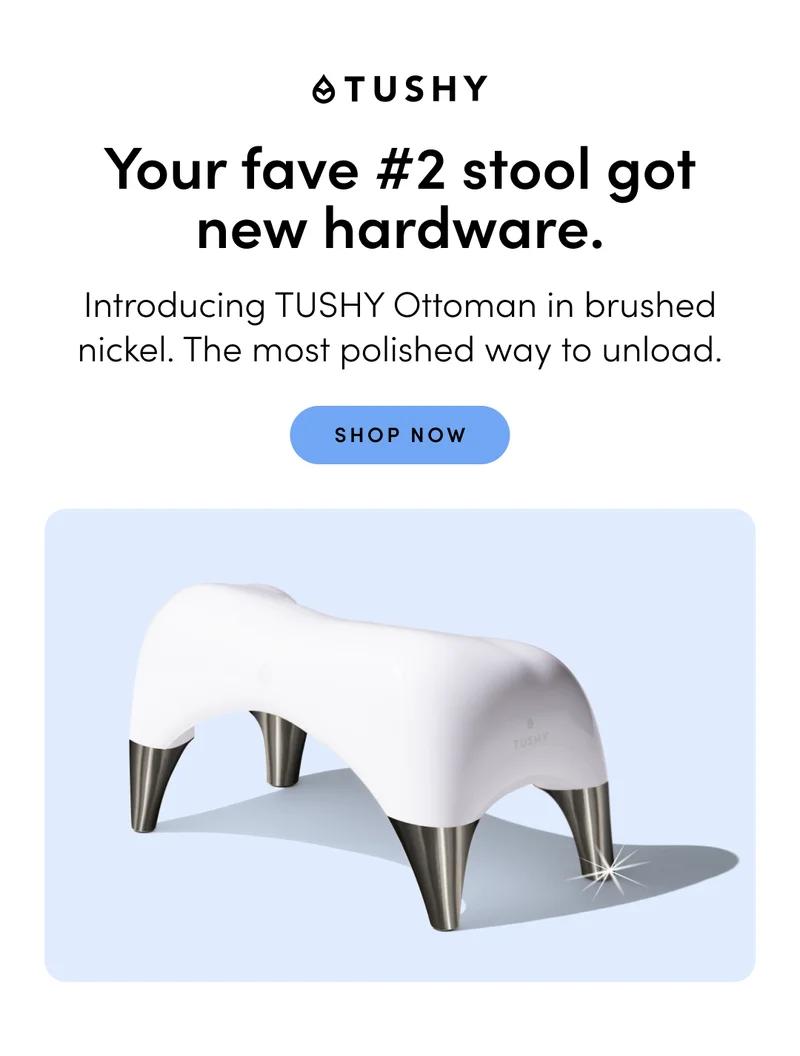 BRUSHED NICKEL OTTOMAN