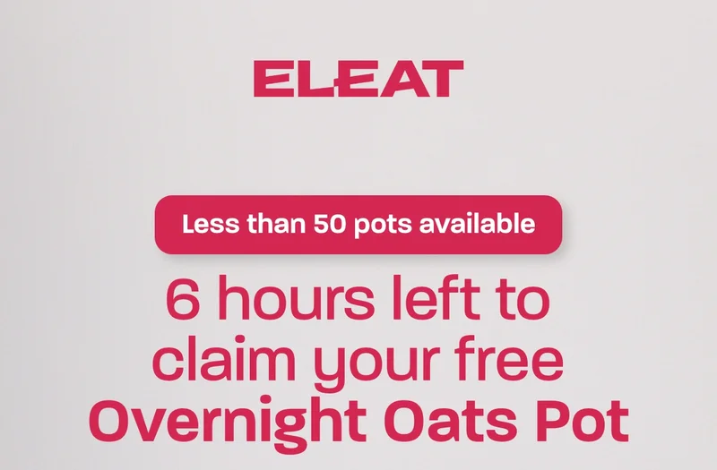 6 hours left to claim your free Overnight Oats Pot.