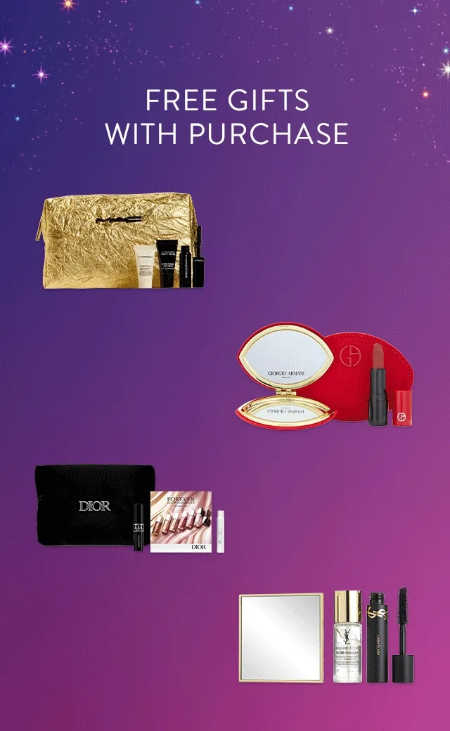 Beauty gifts with purchase.