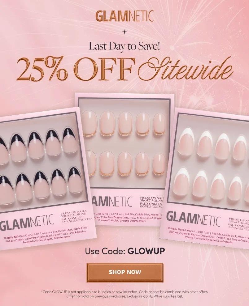Get 25% off Sitewide with the code GLOWUP