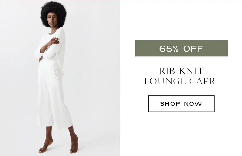 Shop The Rib-Knit Lounge Capri