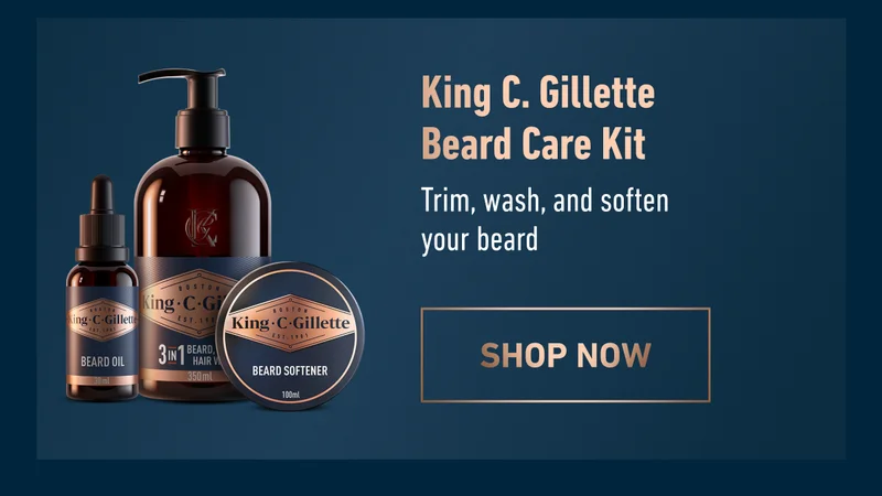 King C. Gillette Beard Care Kit - Trim, wash, and soften your beard. SHOP NOW