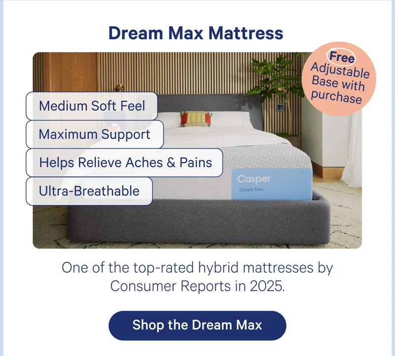 Dream Max Mattress; One of the top-rated hybrid mattresses by Consumer Reports in 2025.