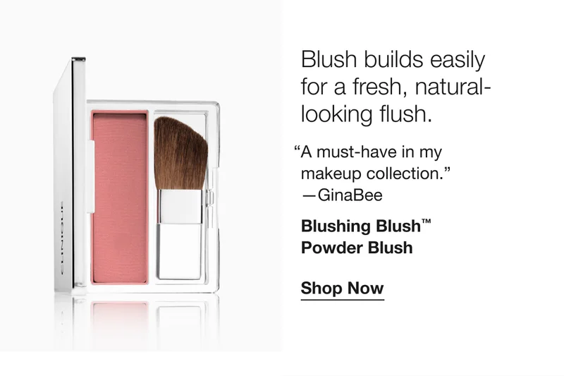 Blush builds easily for a fresh, natural-looking flush. A must-have in my makeup collection. -GinaBee Blushing Blush™ Powder Blush Shop Now